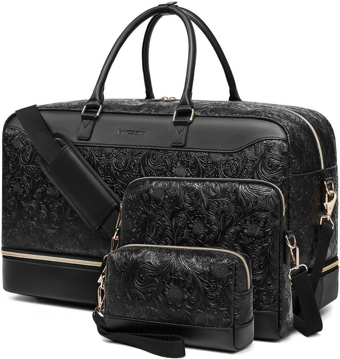 Duffle Bag for Travel,Weekender Bags for Women with Toiletry Bag,Carry On Overnight Bag,40L Gym Bags for Women,Personal Item Travel Bag with Shoe Compartment