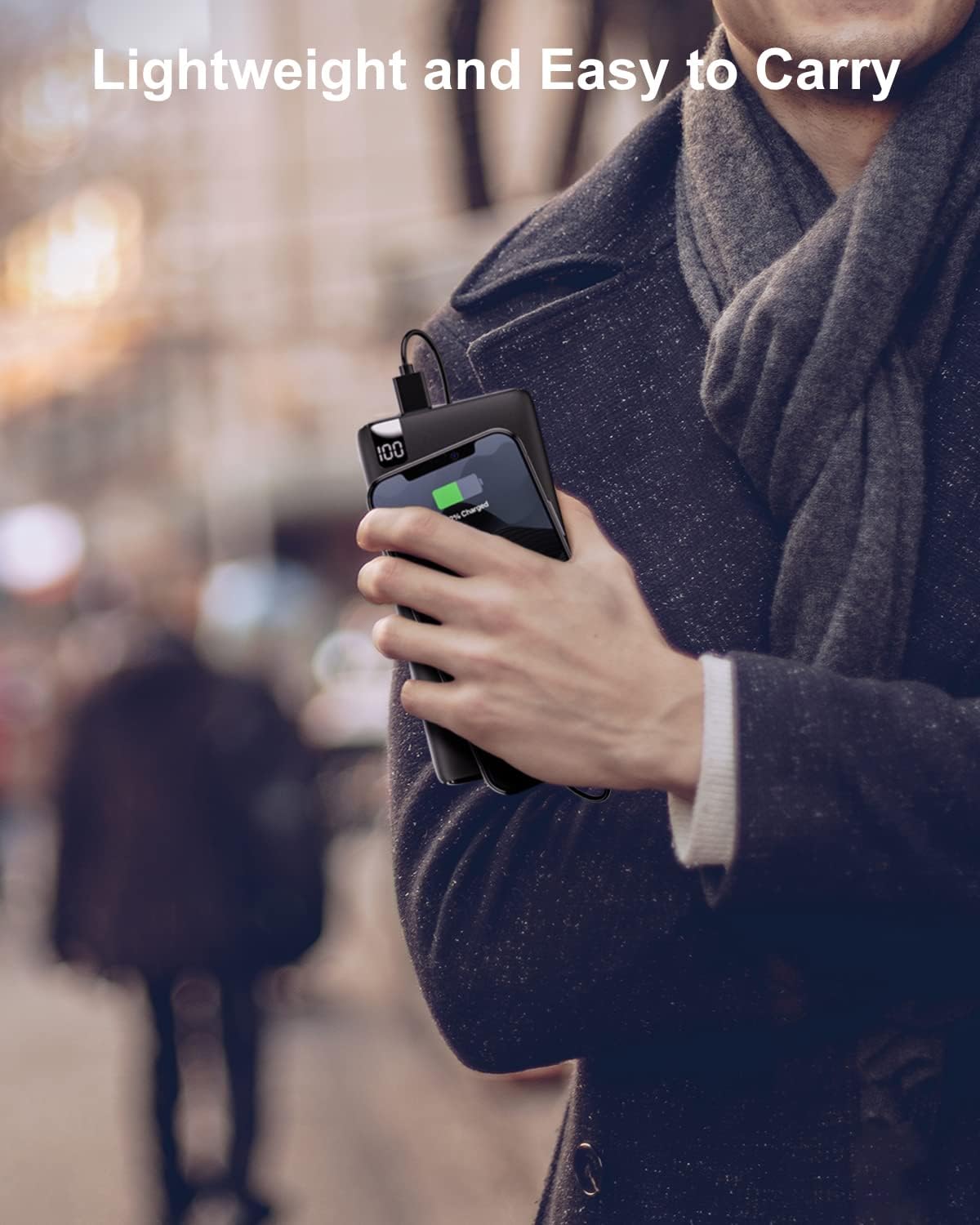 IXNINE Power Bank 26800mAh Portable Charger, 22.5W Fast Charging PD QC 3.0 Compact External Battery Pack with LED Display and 4 USB Outputs for Cellphone Tablet - Image 7