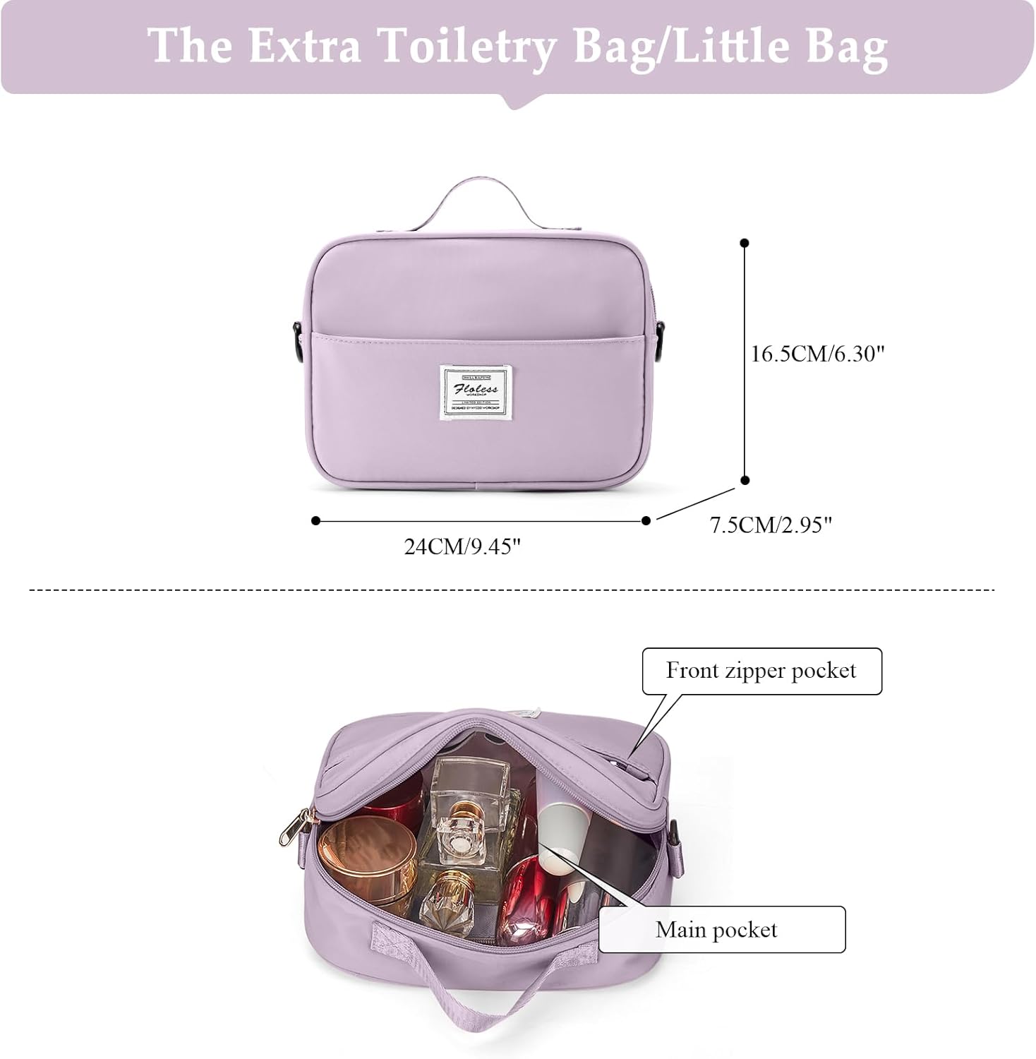 Weekender Bags for Women,Personal Item Travel Bag with Shoes Compartment,Overnight Travel Duffel Bag with Toiletry Bag - Image 8